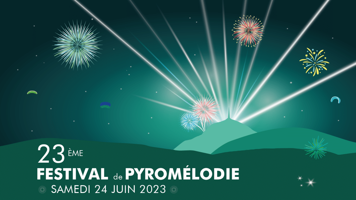 Affiche Festival de Pyromélodie, samedi 24 juin 2023 à Royat.