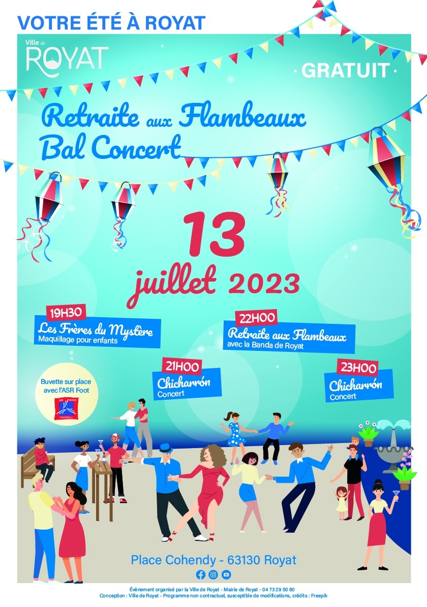 13 juillet : Retraite aux flambeaux et concert