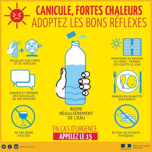 Canicule : soyez prudents, adoptez les bons gestes