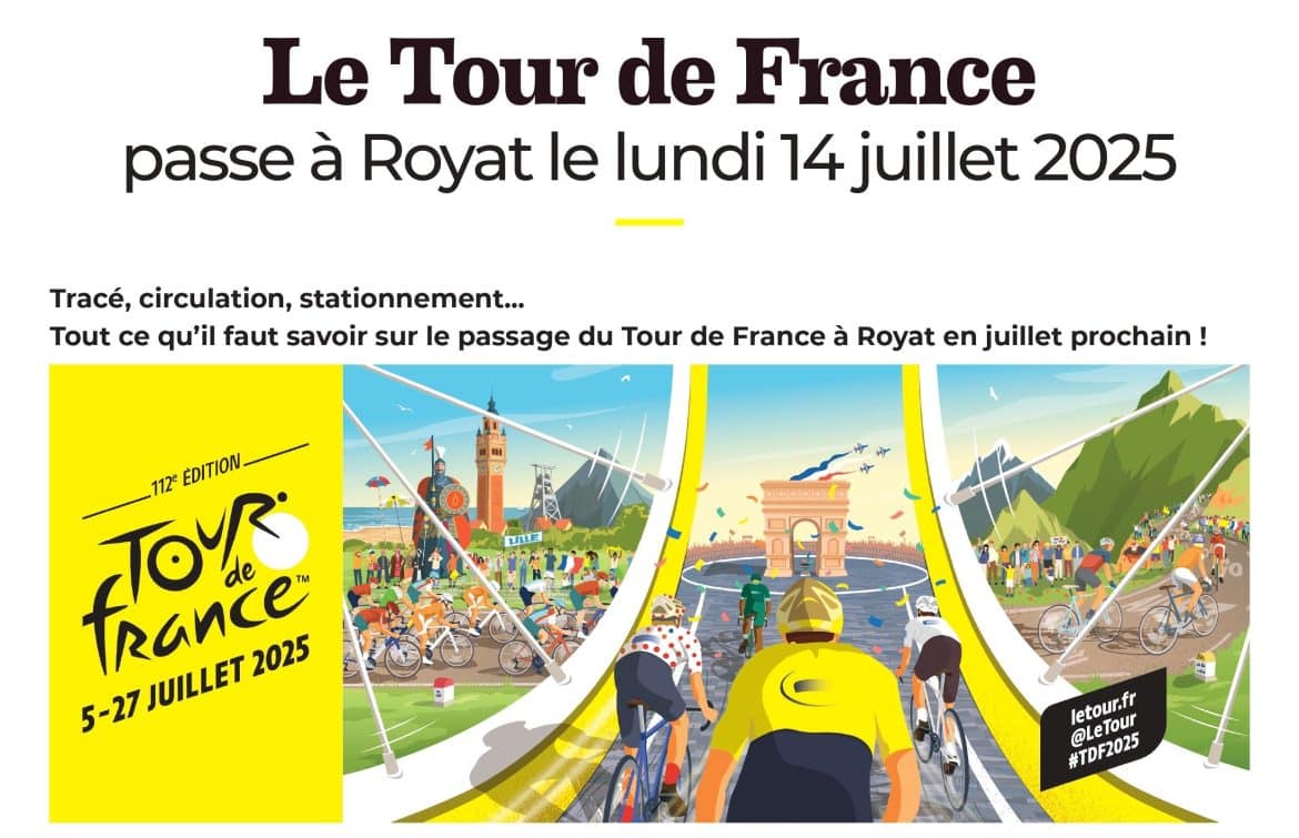 LE TOUR DE FRANCE PASSE A ROYAT LE 14 JUILLET 2025