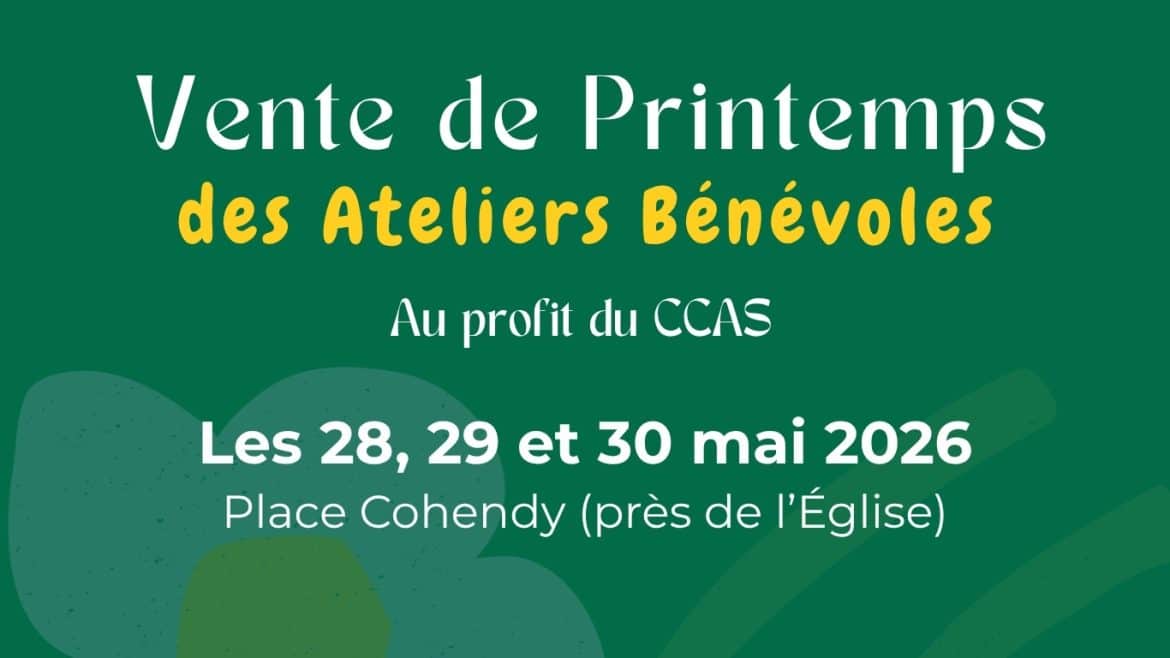 Vente de Printemps des Ateliers bénévoles